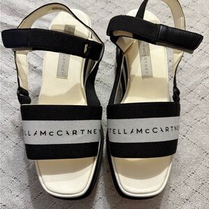 Stella McCartney Platform Sandals Black/White Sz 37